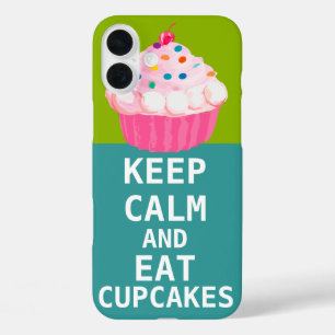 Coques iPhone 16 Plus GARDER CALME et manger Cupcakes changer aqua n'imp