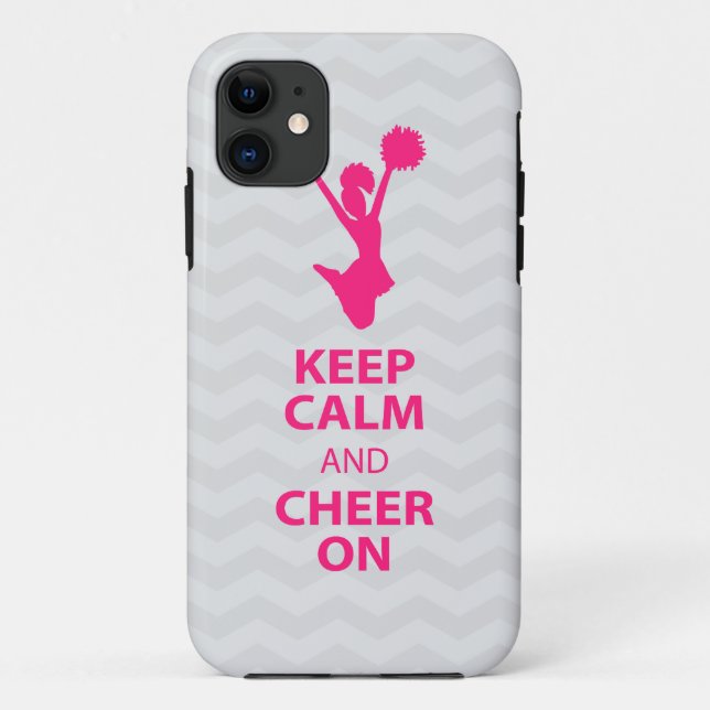 Coques Case-Mate iPhone GARDEZ LE CALME et ENCOURAGEZ DESSUS - rose - le (Dos)