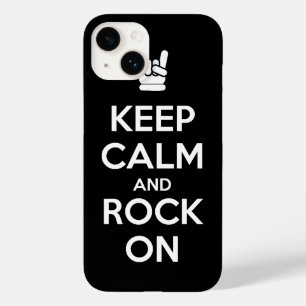 Coque Pour iPhone 14 Gardez le calme et le rock