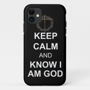 Etui iPhone Case-Mate Gardez le calme et le savez que je suis Dieu