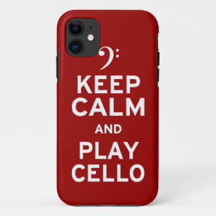 Case-Mate iPhone Case Gardez le violoncelle de calme et de jeu