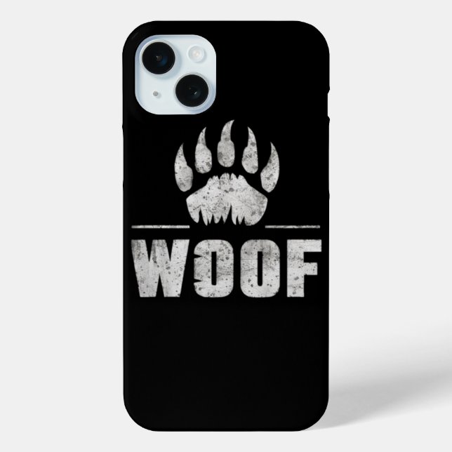 Coques Case-Mate iPhone Gay Bear Pride en détresse Ours Paw WOOF (Verso)