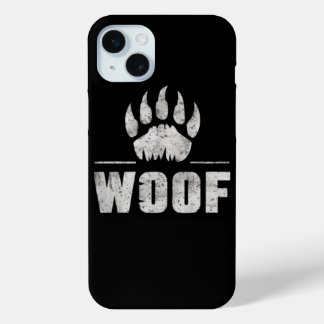 Coque iPhone 15 Mini Gay Bear Pride en détresse Patte d'Ours WOOF