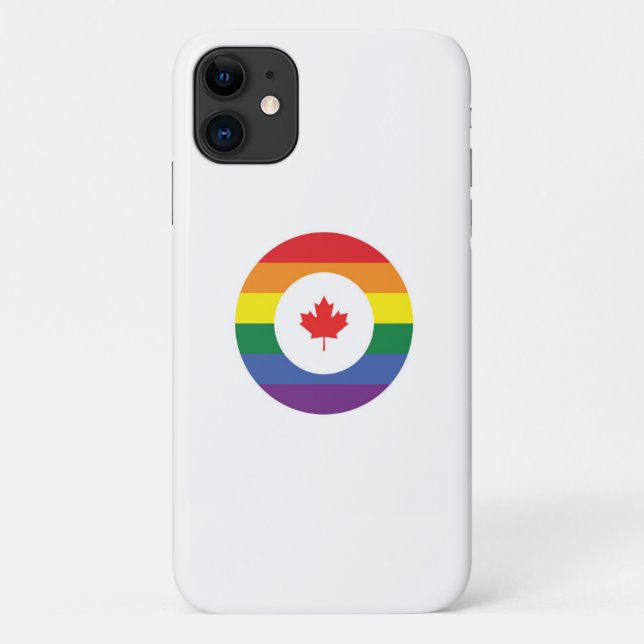 Coques Case-Mate iPhone Gay pride canadien (Dos)