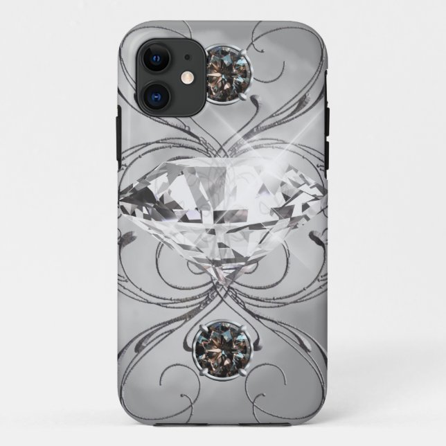 Coques Case-Mate iPhone Gemme noire et blanche (Dos)