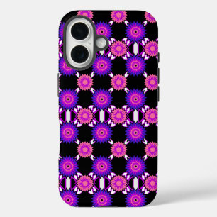 Coques iPhone 16 Genderqueer pride / motif de fleurs miroir noir