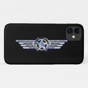Case-Mate iPhone Case Général Air Pilot Chrome Comme Star Wings Black
