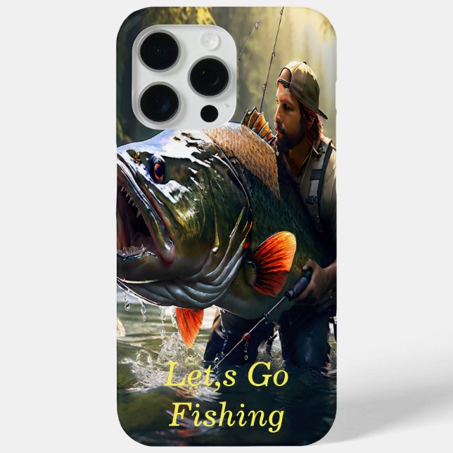 Coques Case-Mate iPhone (générés par l'ai) laisse aller la pêche fluviale (Verso)