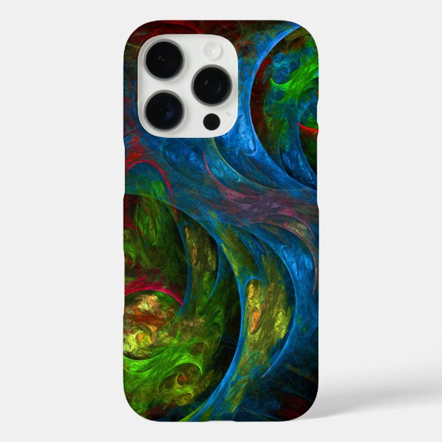 Coques Case-Mate iPhone Genèse Bleu Art Abstrait (Verso)