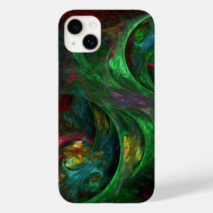 Coque Pour iPhone 14 Plus Genesis Green Art Abstrait