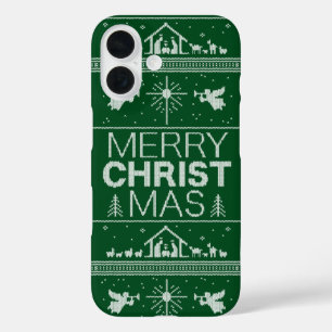Coques iPhone 16 Génial Joyeux Chandail de Noël Religieux Christian