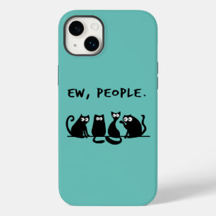 Coque Pour iPhone 14 Plus Gens dégoûtants Chats noirs drôles miaou 