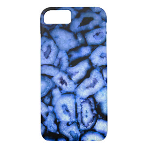 Coque Case-Mate Pour iPhone Géodes Agate Quartz Bleu
