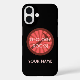 Coques iPhone 16 géologie rocks! Insigne marteau