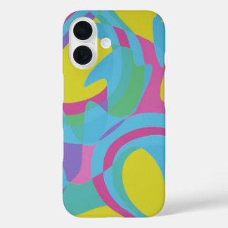 Coques iPhone 16 Geometric Blue and Green Phone Case               