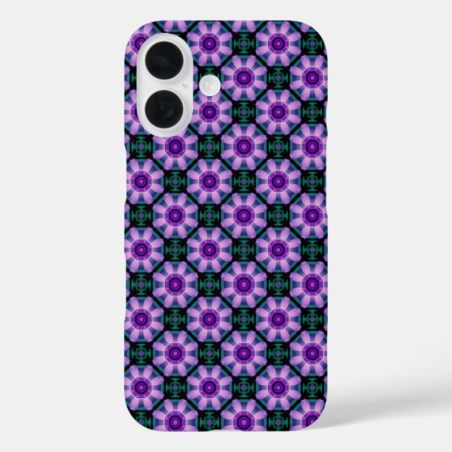 Coques Case-Mate iPhone Geometric Floral in Purple (Verso)