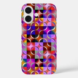Coques iPhone 16 Geometric Multicolored Squares
