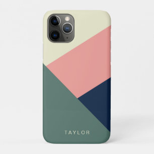 Case-Mate iPhone Case Géométrie abstraite minimale rose et verte