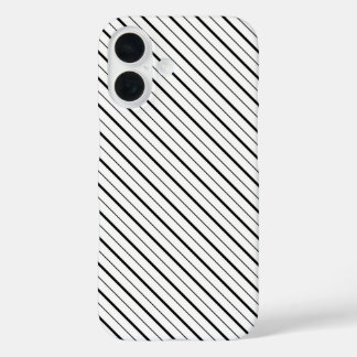 Coques iPhone 16 Géométrie simple de ligne noire
