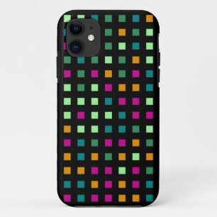 Coque iPhone 11 Géométrique Abstrait Carrés rétro-modernes