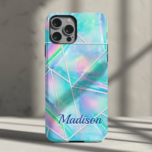 Coque Pour iPhone 15 Géométrique holographique élégant stylé