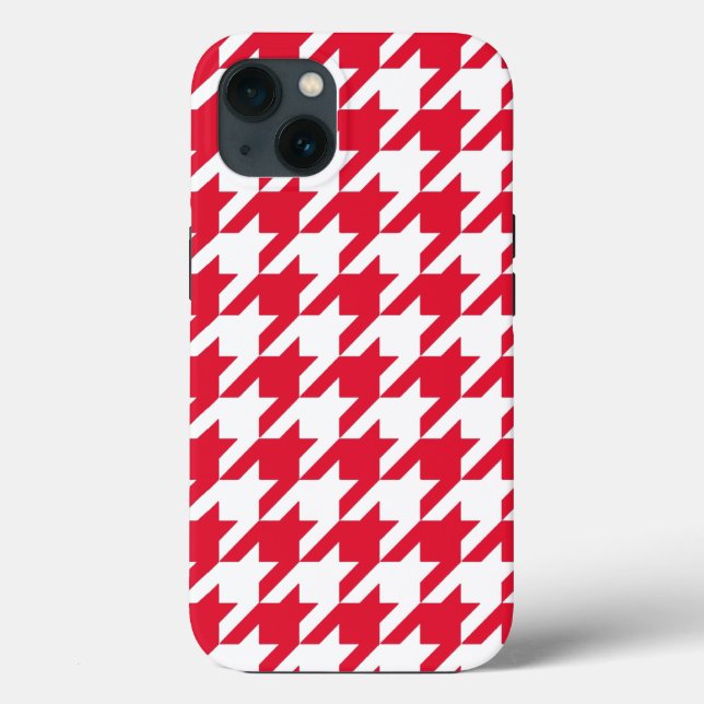 Coques Case-Mate iPhone Geranum Elegant Houndstooth (Verso)