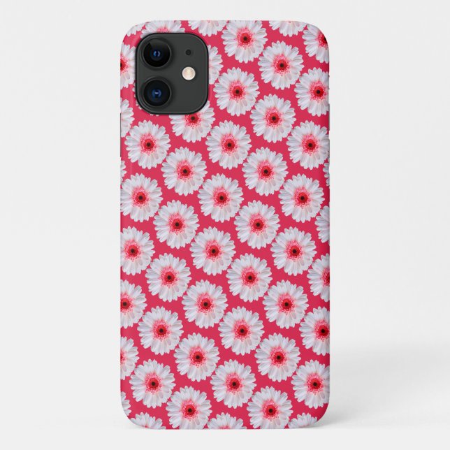 Coques Case-Mate iPhone Gerbera Daisy Motif sur rose (Dos)