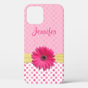Etui iPhone Case-Mate Gérbera rose mignonne Daisy Polka Dot