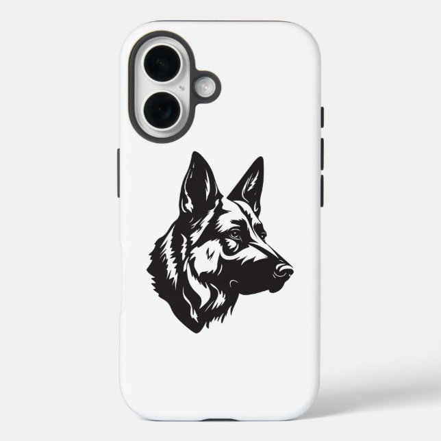 Coques Case-Mate iPhone German Shepherd Face iPhone Case (Verso)