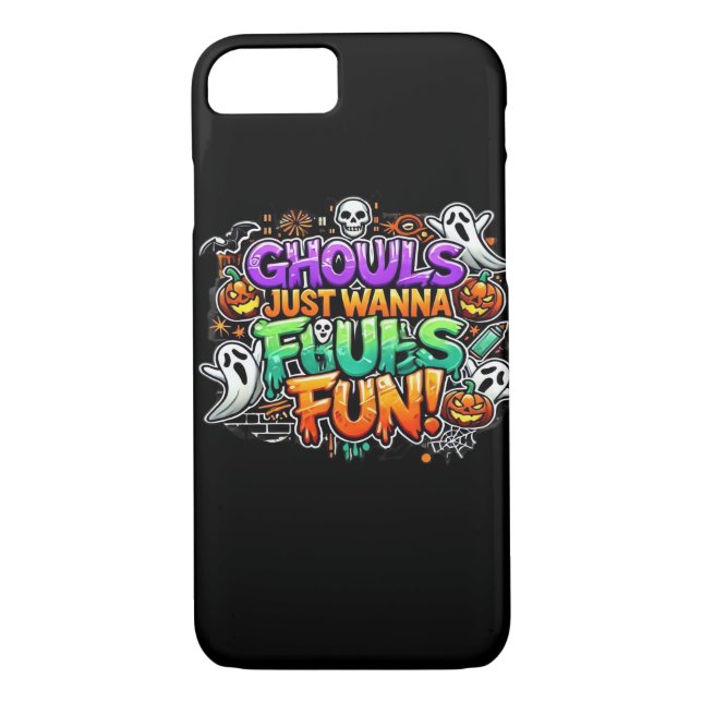 Coques Case-Mate iPhone Ghouls veut juste s'amuser - Gouls d'automne (Dos)