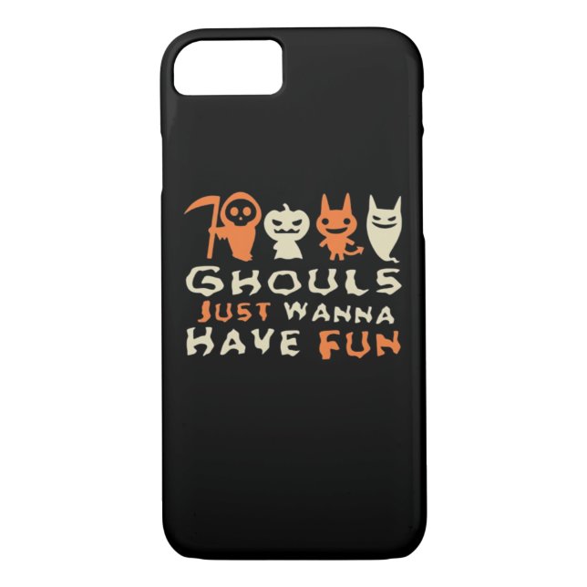 Coques Case-Mate iPhone Ghouls veut juste s'amuser Halloween Drôle Slogan (Dos)