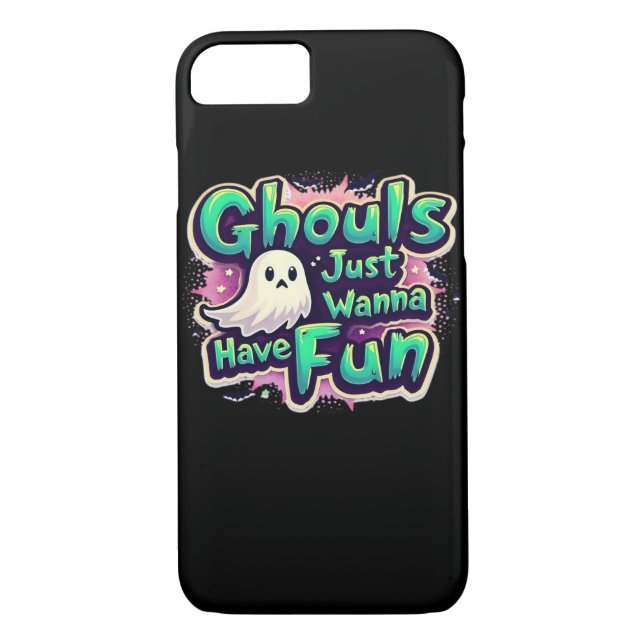 Coques Case-Mate iPhone Ghouls veut juste s'amuser - Retro Halloween (Dos)