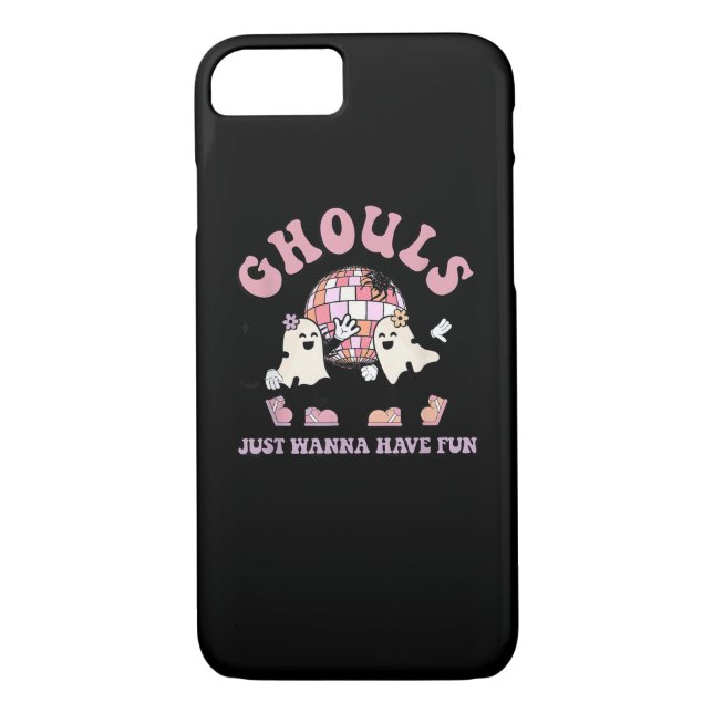 Coques Case-Mate iPhone Ghouls veut juste s'amuser Retro Halloween Party C (Dos)