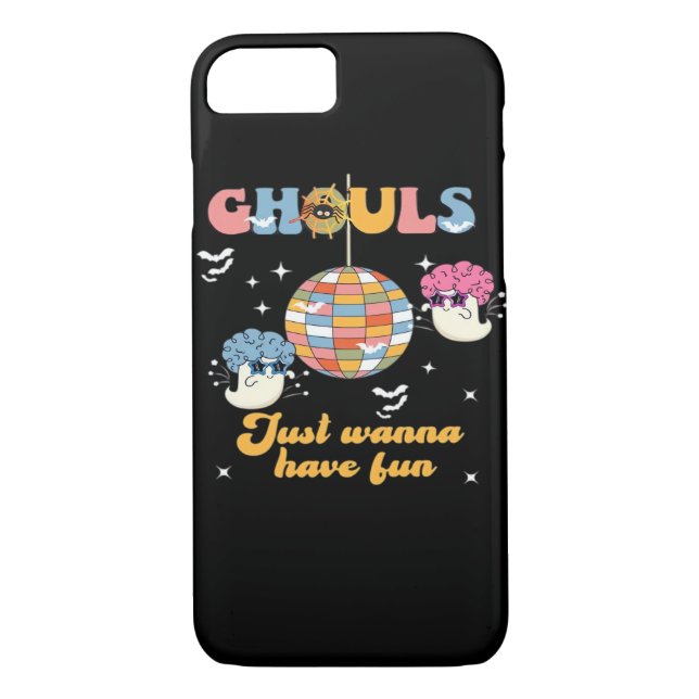 Coques Case-Mate iPhone Ghouls veut juste s'amuser Retro Halloween Super (Dos)