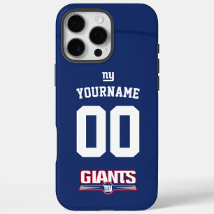 Coques iPhone 16 Pro Max Giants Personnalisés Jersey Football Américain