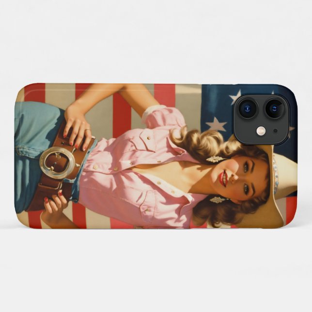 Coques Case-Mate iPhone Gil Elvgren Style Art Beauté Sud Queen iPhone (Dos (Horizontal))