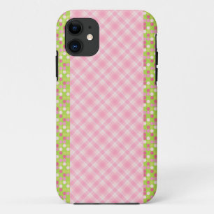 Etui iPhone Case-Mate Ginham et points roses