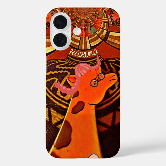 Coques Case-Mate iPhone Girafe avec deux queues de ponytail art (Verso)