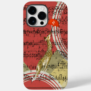 Coques Pour iPhone Girafe rouge Retro Musical Flying Umbrella