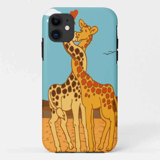 Coques Case-Mate iPhone Girafes dans l'amour (Dos)