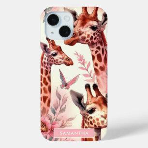 Coque Pour iPhone 15 Giraffe à l'aquarelle