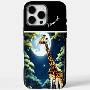Coques iPhone 16 Pro Max Giraffe Boire Sous La Lune