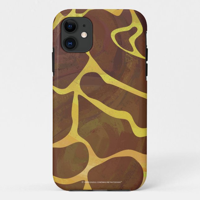 Coques Case-Mate iPhone Giraffe Brown et jaune (Dos)