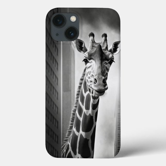 Coques Case-Mate iPhone Giraffe dans une cityscape (Verso)