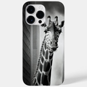 Coque Pour Pour iPhone 14 Pro Max Giraffe dans une cityscape