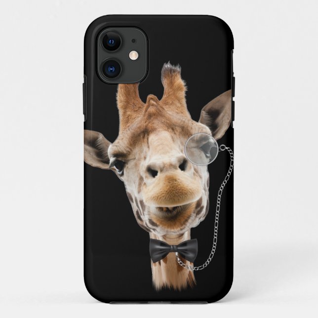 Coques Case-Mate iPhone Giraffe drôle avec Bowtie et Monocle (Dos)