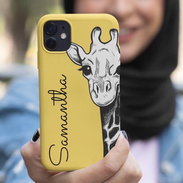 Coques Case-Mate iPhone Giraffe jaune personnalisée (Créateur téléchargé)