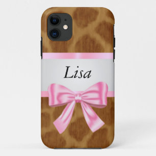 Case-Mate iPhone Case Giraffe personnalisée Motif rose Bow