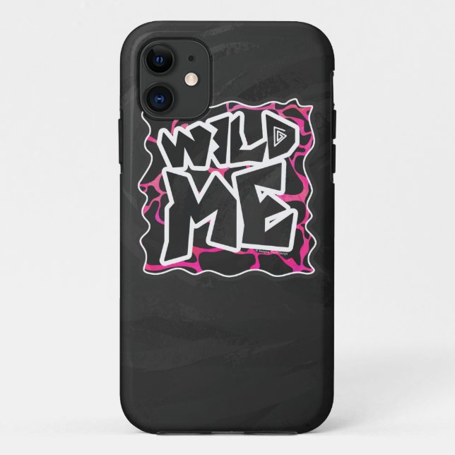 Coques Case-Mate iPhone Giraffe rose chaude et noire (Dos)