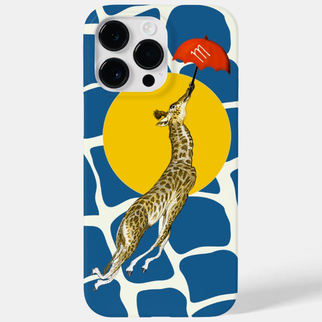 Coques Case-Mate iPhone Giraffe rouge parapluie Brown Giraffe Motif (Verso)